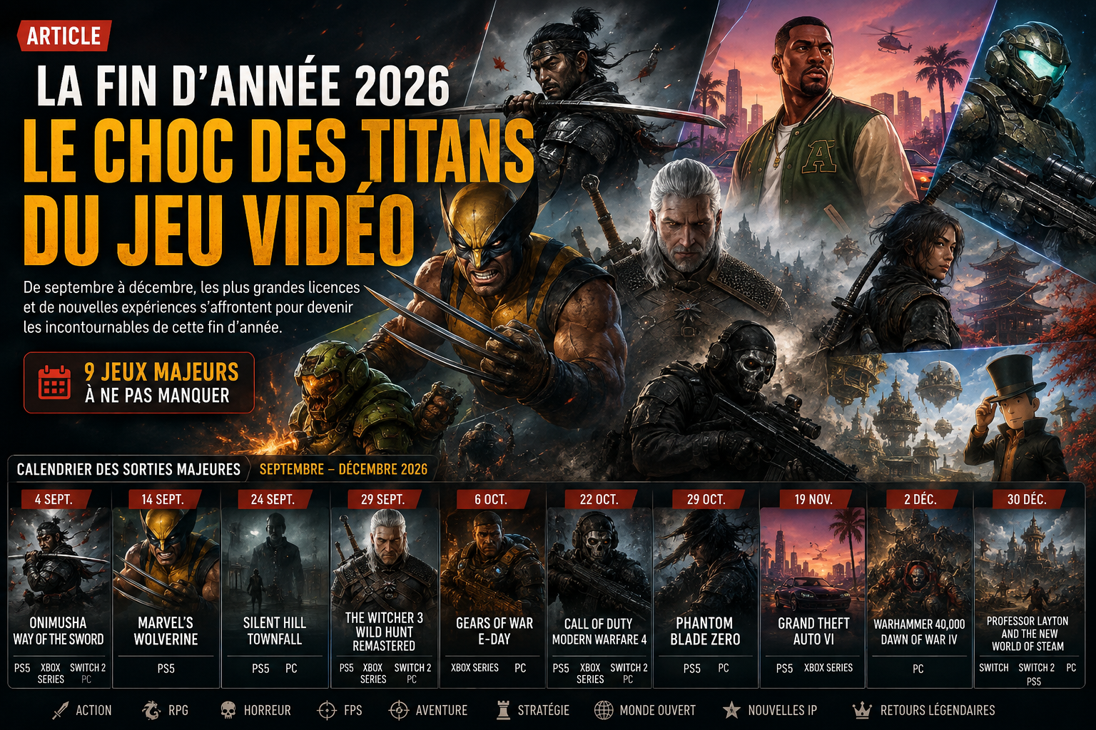 La Fin d&rsquo;Année 2026 : Le Choc des Titans du Jeu Vidéo